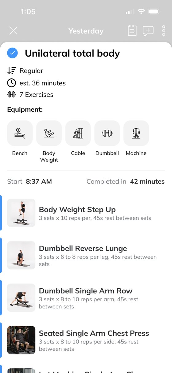 Real Lyfe app custom workout plan